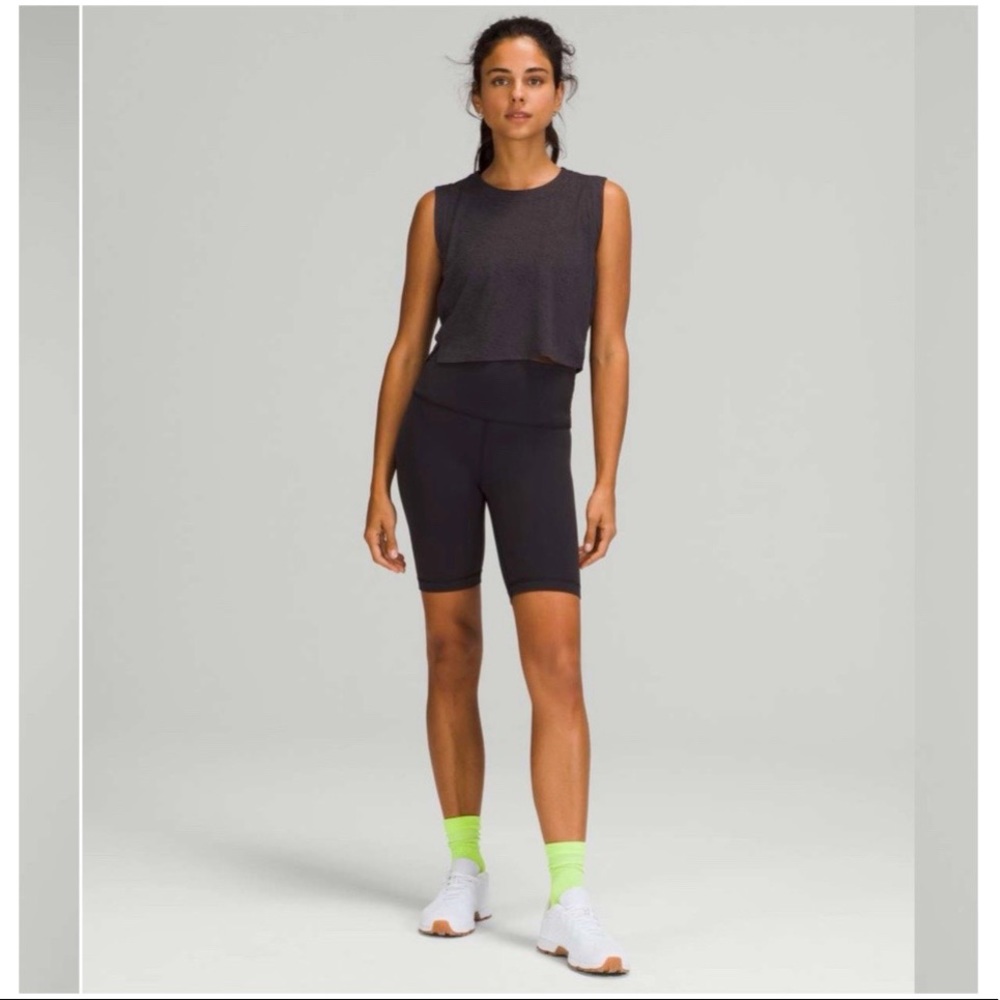 **NWOT** Lululemon Cropped Training Tank Top | Black Granite - Size 4